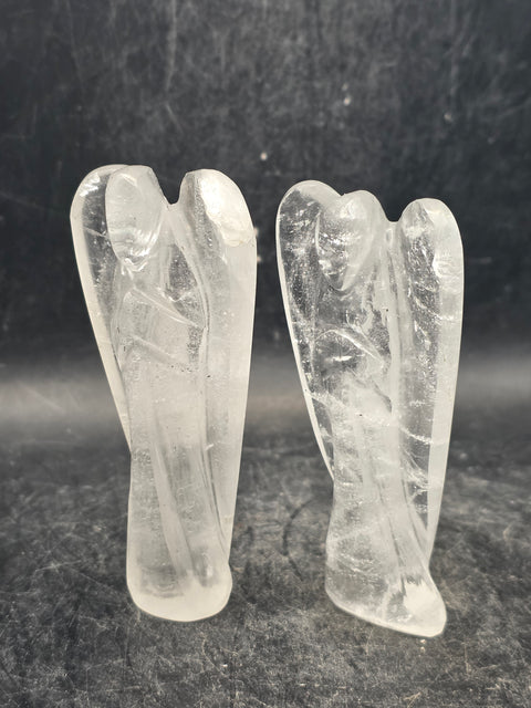 Clear quartz gemstone angel! 3 inches tall, 1.6 ounces!