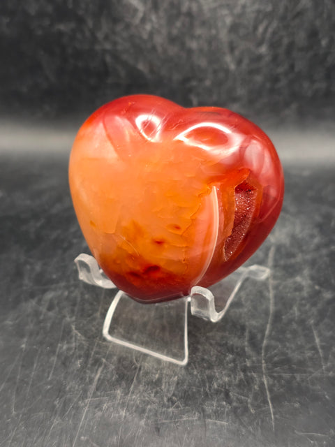 DRUZY CARNELIAN AGATE HEART