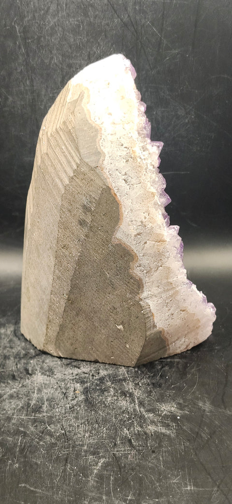 Amethyst cut base free form! 2 pounds, 5 inches tall, 3.5 wide, 3 thick