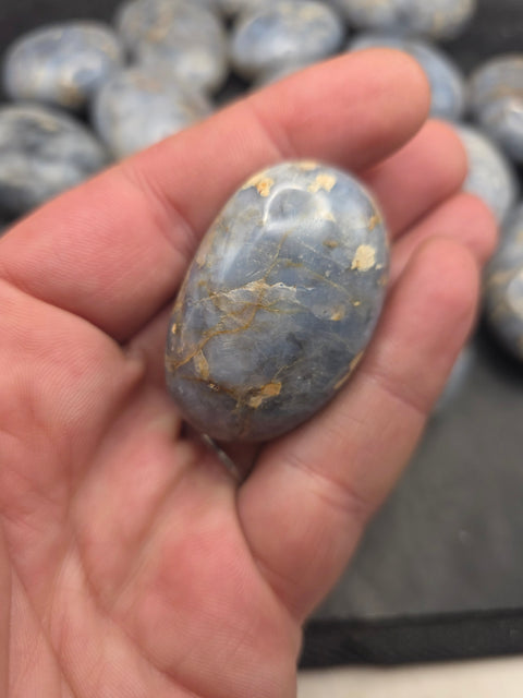 Blue opal palm stone! 1.5 too 2.1 inches!