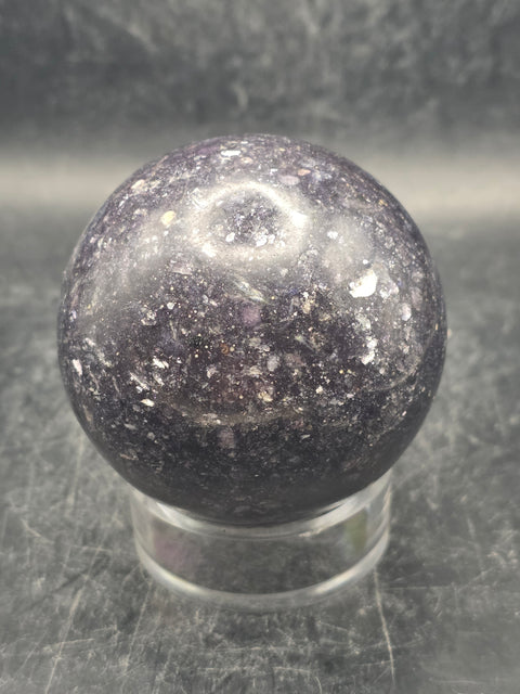 Lepidolite sphere! 61.6mm, 2.4 inches, 11 ounces