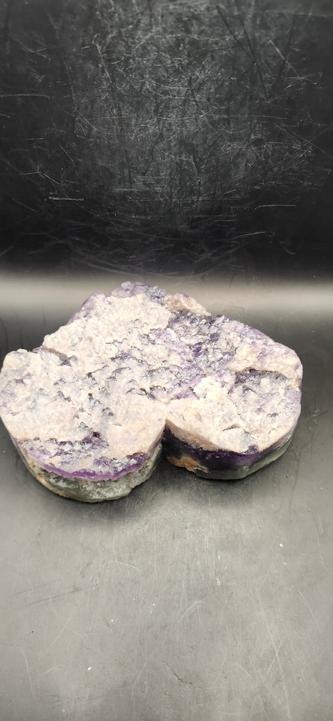 Druzy florite heart! 1.10 pounds! 5 inches wide, 5 inches tall