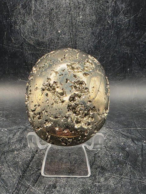 Pyrite palm stone! 7.8 ounces, 2.5  by 1.9 inches!!