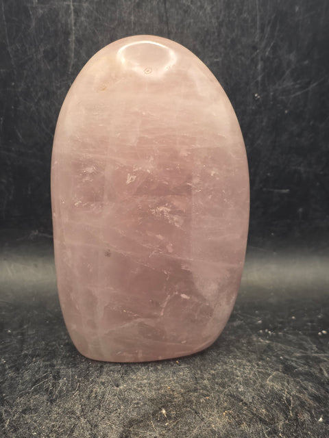 Rose quartz free form! 10.5 ounces, 3.7 inches tall, 2.3 wide