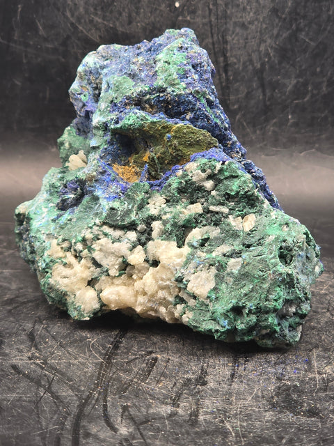 Raw Azurite chrysocolla crystal! 12.9 ounces, 3.2 inches wide!