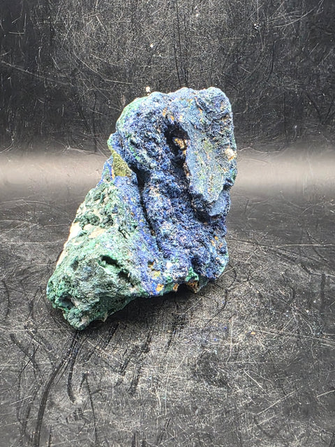 Raw Azurite chrysocolla crystal! 12.9 ounces, 3.2 inches wide!