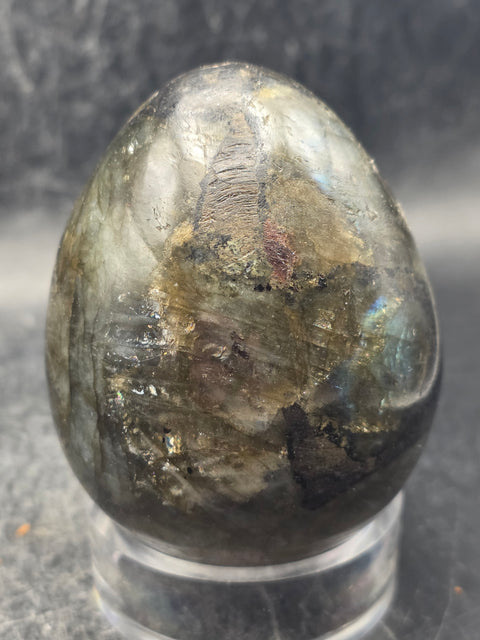 Labradorite egg! 9.2 ounces, 2.7 inches tall, 2 inches wide