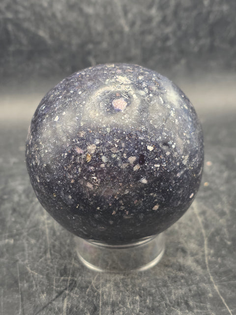 Lepidolite sphere! 60.5mm, 2.3 inches, 10.1 ounces