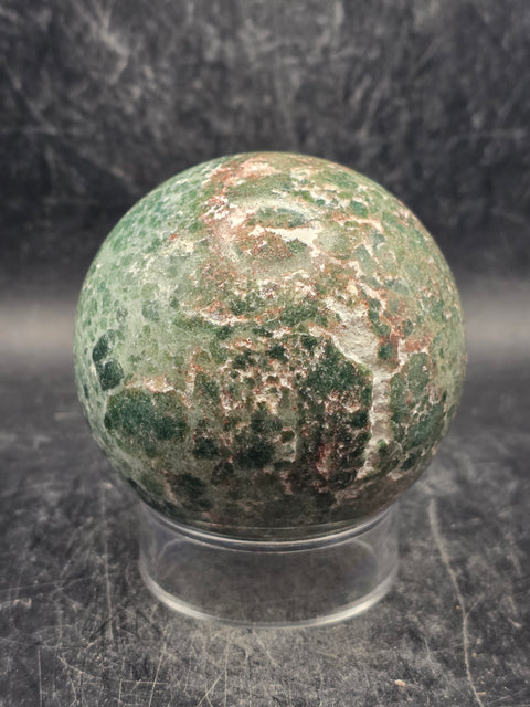 Moss agate sphere! 64mm, 2.5 inches, 12 ounces
