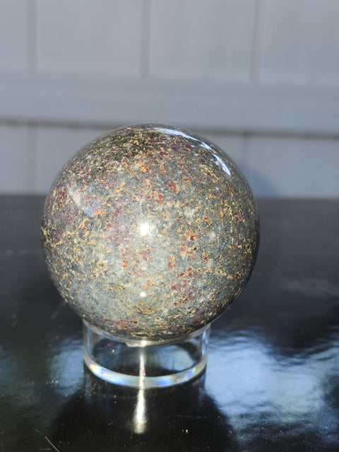 Ruby in kyanite sphere! 9 ounces, 51mm, 2.01 inches uv reactive