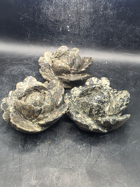 Black pyrite rose! 7 ounces, 2.8 inches wide!