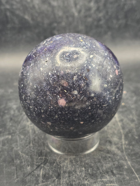 Lepidolite sphere! 60.5mm, 2.3 inches, 10.1 ounces