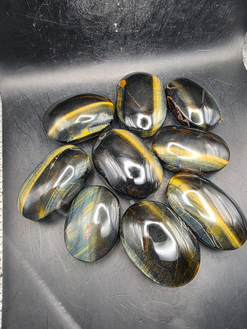 Blue tiger eye palm stone! 2 too 2.5 inches!