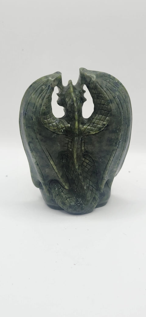 Nephrite jade winged dragon! 3.5 inches tall 7 ounces