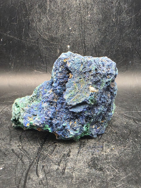 Raw Azurite chrysocolla crystal! 12.9 ounces, 3.2 inches wide!