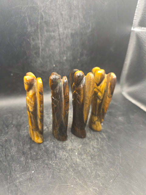 Tiger eye gemstone angel! 3 inches tall, 1.6 ounces