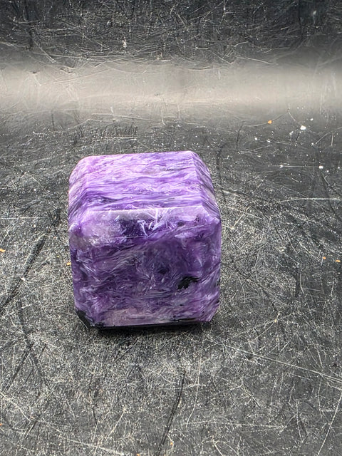 Super rare charoite cube! 2.2 ounces, 1.1 inch by 1.1 inch
