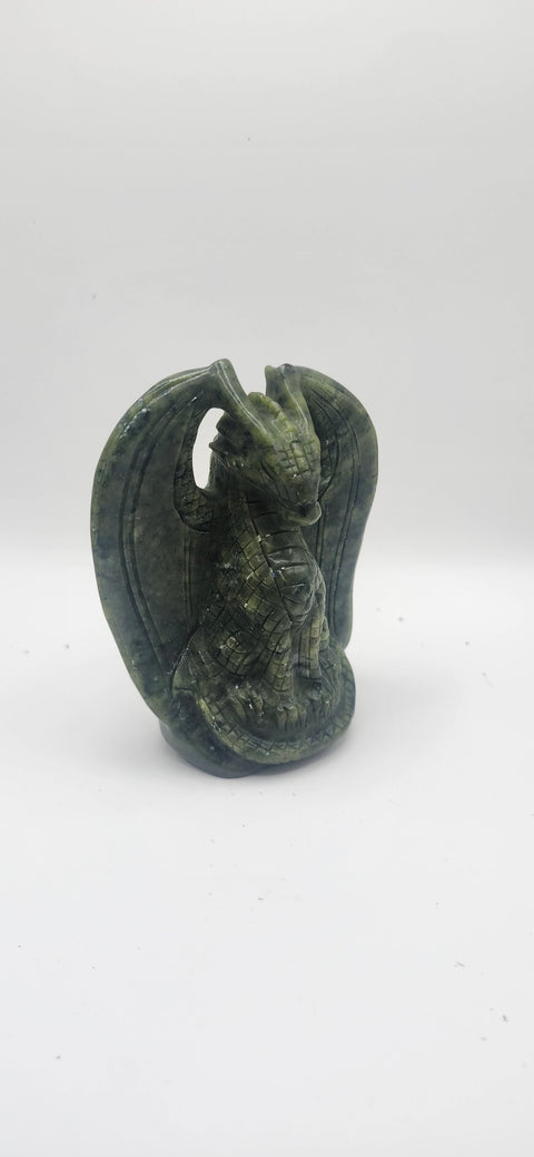 Nephrite jade winged dragon! 3.5 inches tall 7 ounces