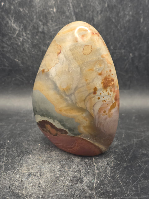 Polychrome jasper free form! 11.2 ounces, 3.4 inches tall, 2.5" wide