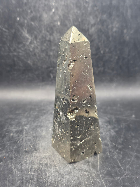 Pyrite tower! 7.5 ounces, 3.8 inches tall