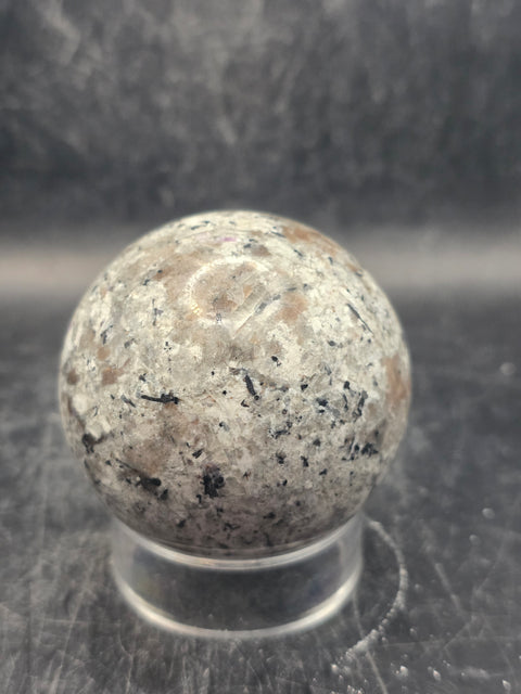 Flame stone sphere! 57mm, 2.2 inches, 9 ounces