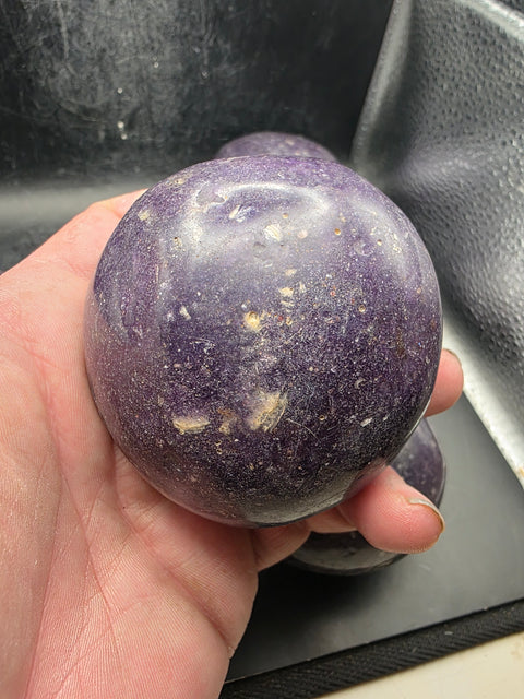 Jumbo lepidolite palm stone! 2.5 to 3 inches!