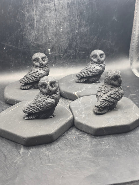 Shungite owl figurine! 4.3 ounces, 2.2 inches tall