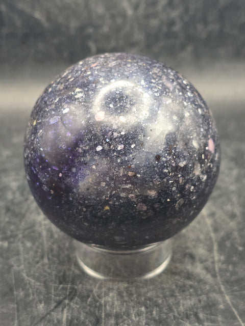 Lepidolite sphere! 60.5mm, 2.3 inches, 10.1 ounces
