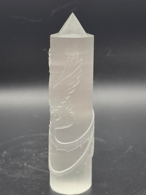 Phoenix selenite tower! 4.25 inches tall, 4 ounces