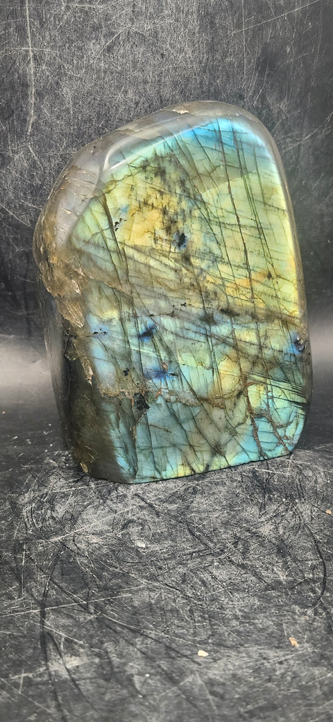 Labradorite free form! 1.1 pounds, 3.5 inches tall, 2.5 inches wide