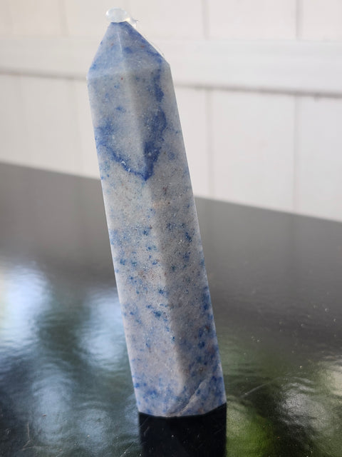 Blue aventurine tower! 4.6 ounces, 4.25 inches