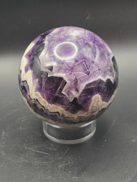 Dream amethyst sphere! 76.8mm, 3 inches, 1.6 pounds