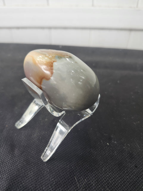 Polychrome jasper palm stone 5 ounces, 2.75 inches