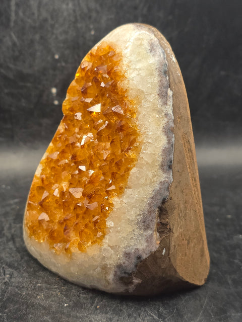 Citrine cut base free form! 1 pound, 3.7 inches tall, 2.8" wide