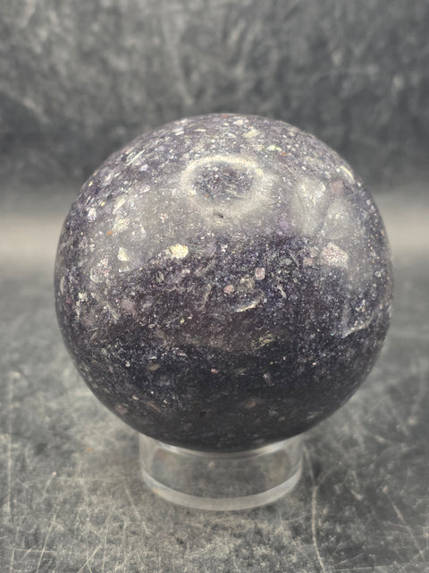 Lepidolite sphere! 61.6mm, 2.4 inches, 10.8 ounces