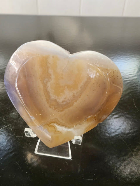 Druzy agate heart! 3.44 inches wide by 3.15 tall, 8.5 ounces