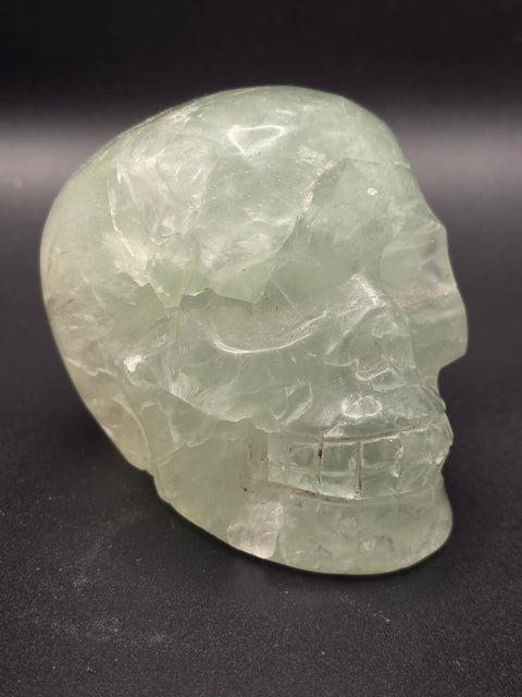 Green florite skull! 3.3 inches long, 2.6 inches tall, 1.3 pounds