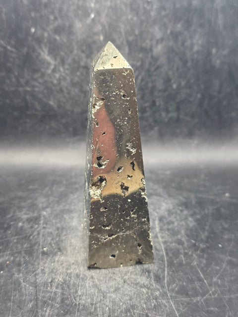Pyrite tower! 7.5 ounces, 3.8 inches tall