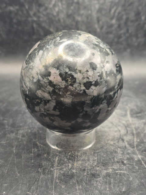Indigo gabbro sphere! 62.8mm, 2.4 inches, 13 ounces