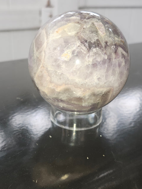 Chevron amethyst sphere! 1.9 pounds, 79mm, 3.1 inches