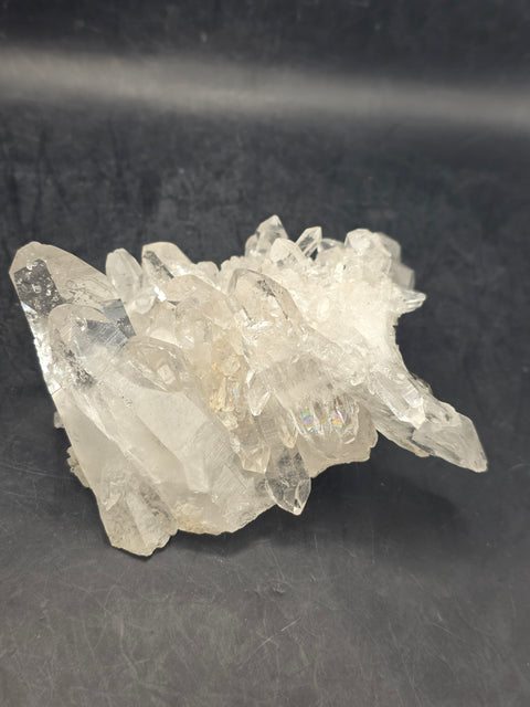 Clear quartz cluster! 10 ounces, 3.7 inches by 2.9 inches