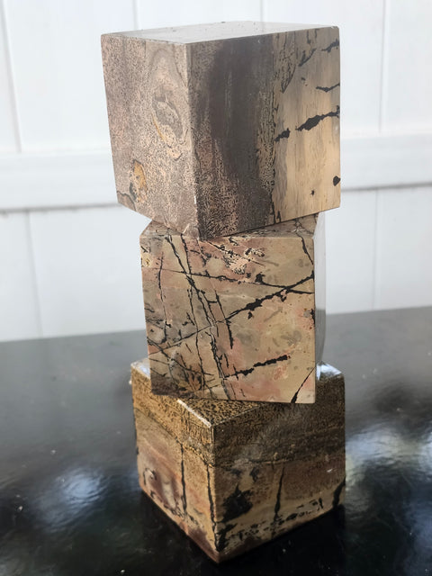 Dendritic jasper cube! 2.4 inches,  1.4 pounds