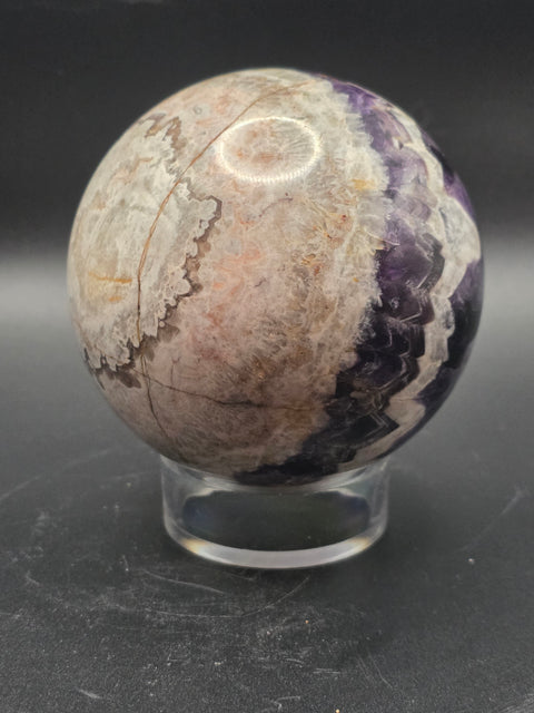 Dream amethyst sphere! 76.8mm, 3 inches, 1.6 pounds
