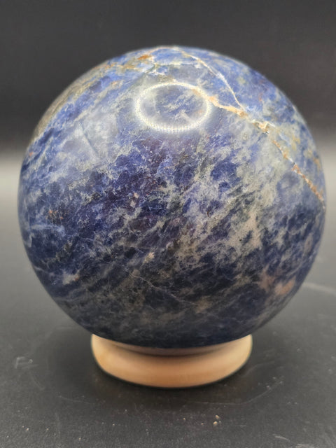 Sodalite sphere! Uv reactive, 78.9mm, 3.1 inches, 1.7 pounds