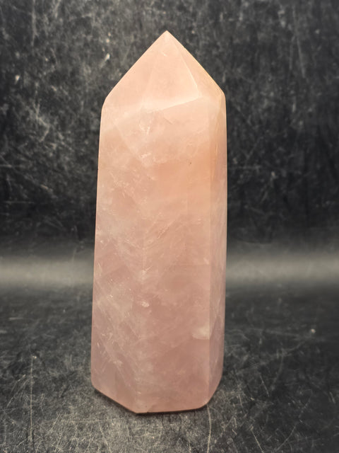 Large rose quartz tower! 12.4 ounces, 4.7 inches tall