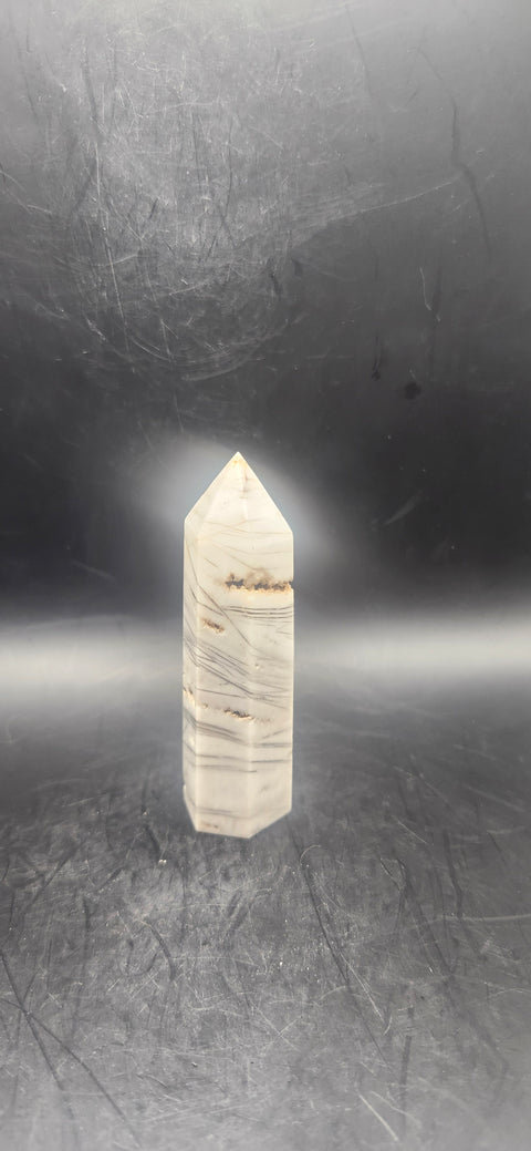 Striped opal tower! 3.3 inches, 2.7 ounces!