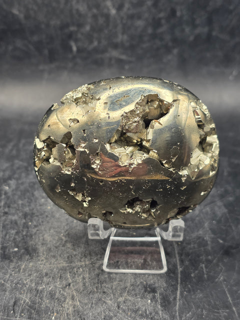 Pyrite palm stone! 6 ounces, 2.2 inches wide
