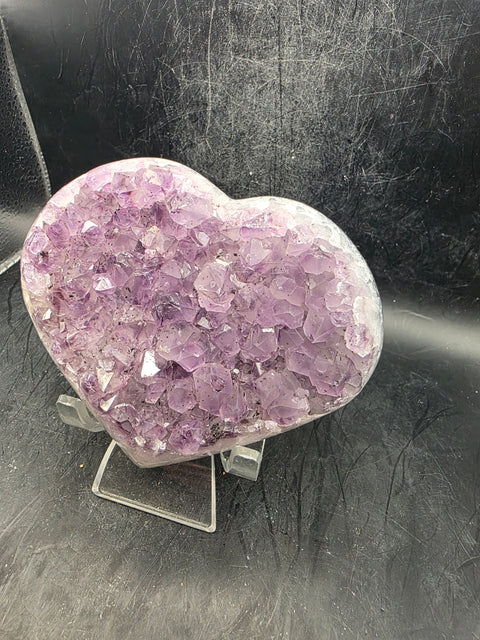 Druzy Amethyst heart! 1 pound, 4.2 inches wide