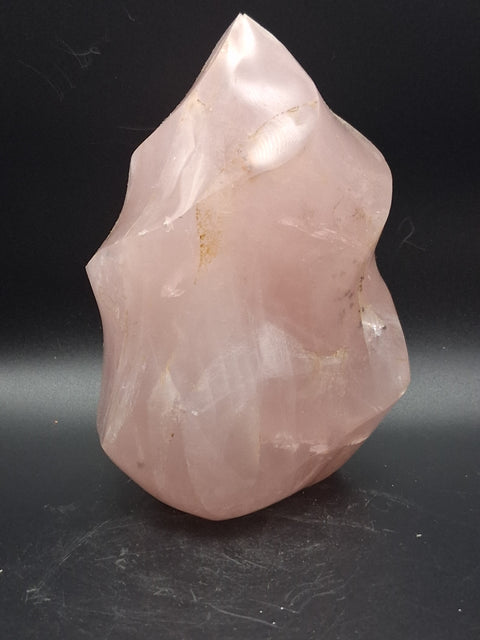 Large rose quartz flame tower! 2.3 pounds, 5 inches tall