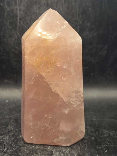 Large rose quartz tower! 4.2 inches tall, 14 ounces